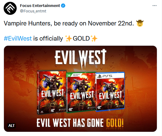 Переноса релиза экшена Evil West больше не будет: игра ушла на золото