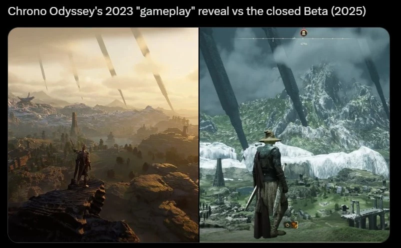 Графика в бета-версии Chrono Odyssey сильно хуже той, что показывали в ролике 2023 года — разработчиков обвиняют в обмане Графика в бета-версии Chrono Odyssey сильно хуже той, что показывали в ролике 2023 года — разработчиков обвиняют в обмане