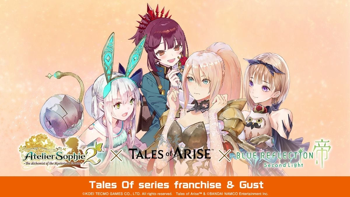 Информация о коллаборации между Tales of Arise, Atelier Sophie 2 и Blue Reflection