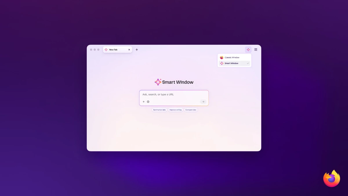 Разработчики браузера Firefox представили бета-версию интеллектуальных окон Smart Window с поддержкой ИИ Разработчики браузера Firefox представили бета-версию интеллектуальных окон Smart Window с поддержкой ИИ