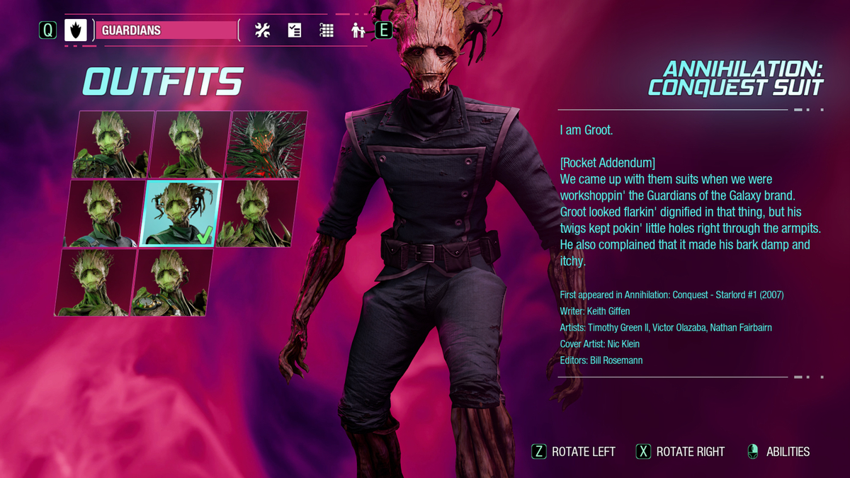 Топ 10 лучших костюмов Marvel's Guardians of the Galaxy