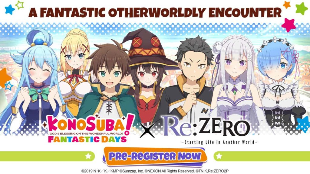 В начале ноября в KonoSuba: Fantastic Days состоится коллаборация с исекаем Re:ZERO