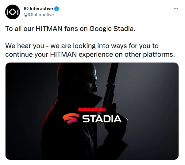 Ubisoft, Bungie и IO Interactive помогут игрокам перенести сохранения с Google Stadia