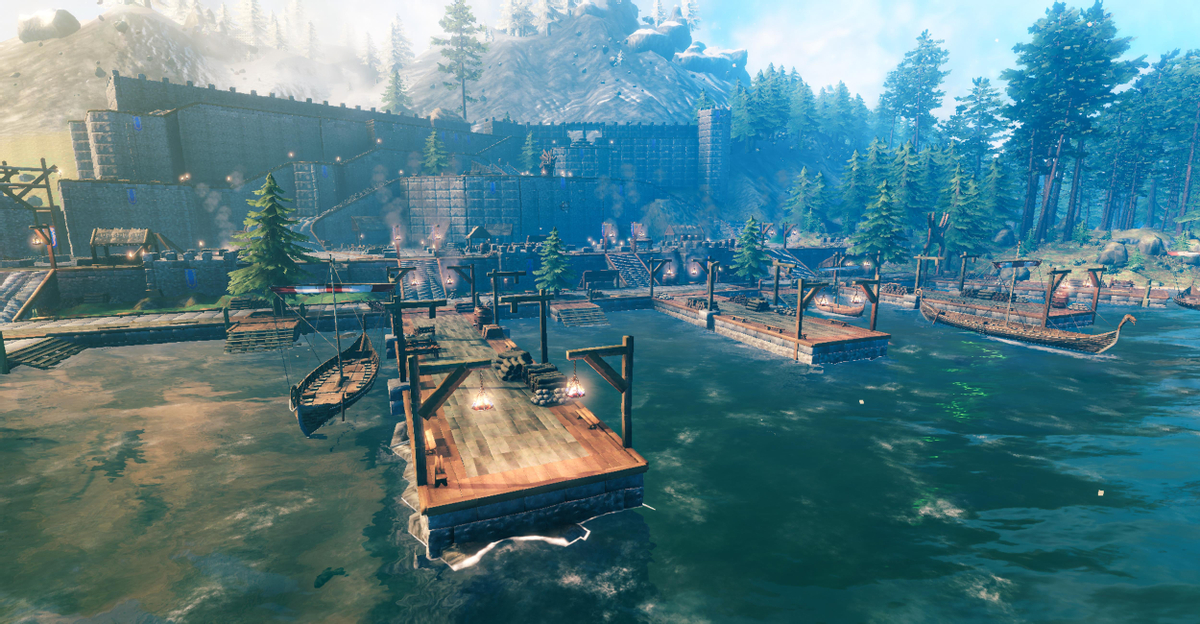 Valheim - Игрок построил порт Штормграда из World of Warcraft