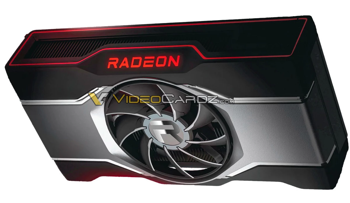 Рендер AMD Radeon RX 6600 XT показывает ее дизайн и дополнительное питание