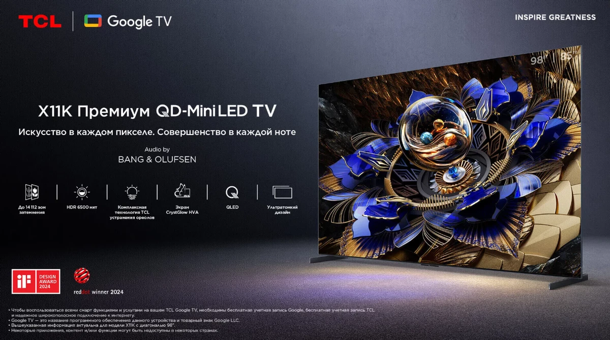 TCL представила новые QLED и QD-Mini LED-телевизоры из серий P8K и X11K TCL представила новые QLED и QD-Mini LED-телевизоры из серий P8K и X11K