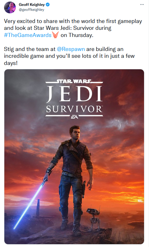 Геймплей Star Wars Jedi: Survivor покажут на TGA 2022
