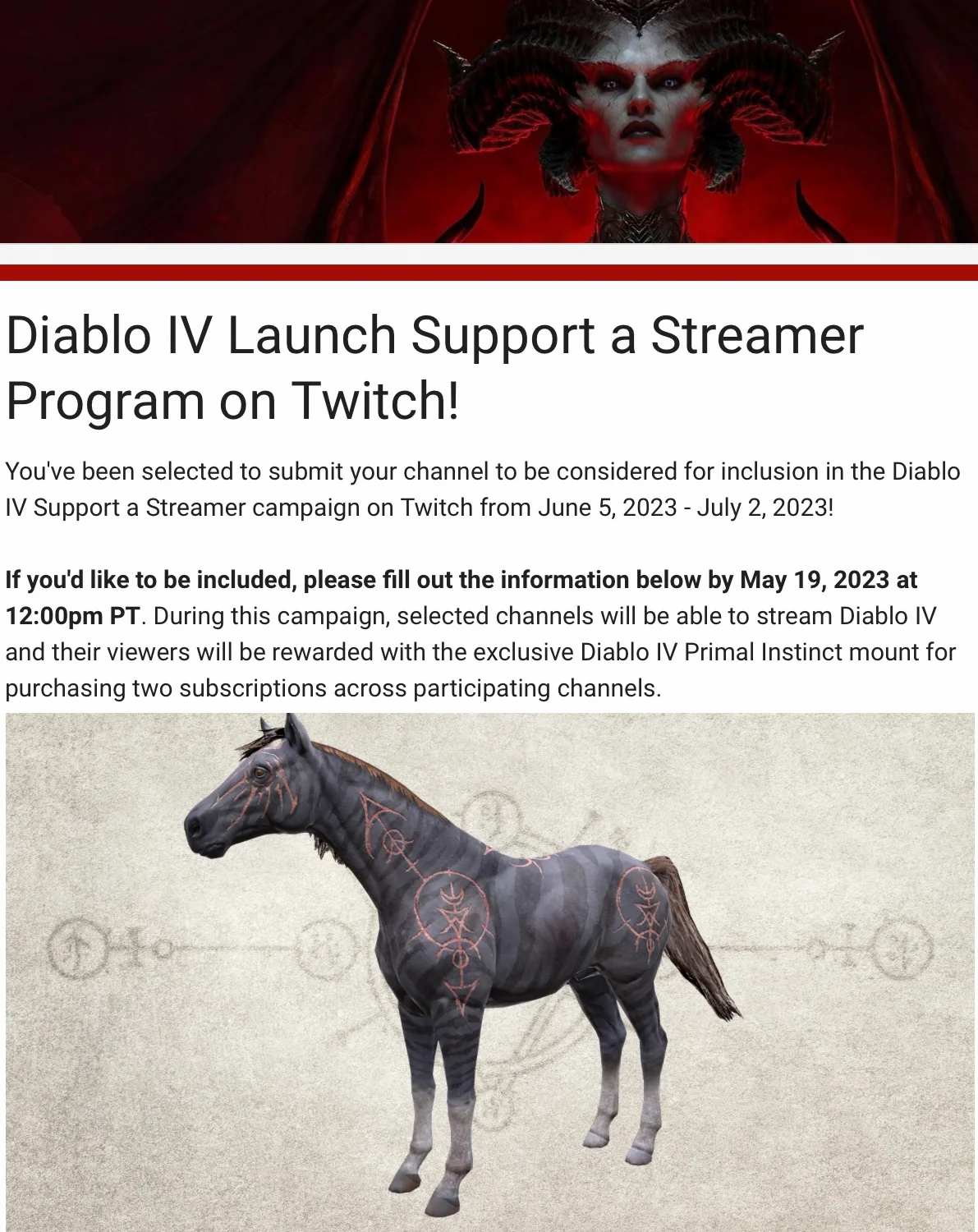 Слышь, купи пикселей! Blizzard предложит лошадь с татухами для Diablo IV за две подписки на Twitch