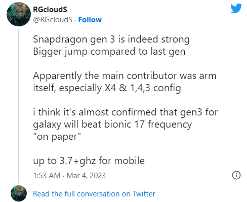 Частоты продолжают расти. В мобильном процессоре Snapdragon 8 Gen 3 будут ядра с частотой почти в 4 ГГц