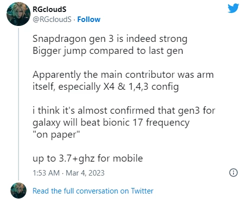 Частоты продолжают расти. В мобильном процессоре Snapdragon 8 Gen 3 будут ядра с частотой почти в 4 ГГц