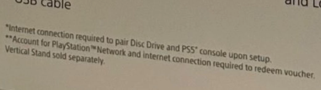 Подключение дисковода к похудевшей PS5 требует интернет-соединение