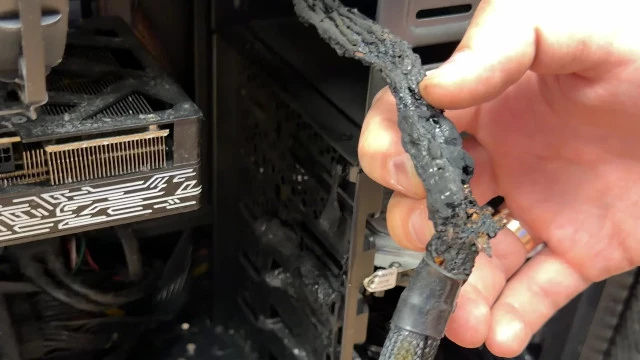 Расплата за разврат — RTX 5070 уничтожила кабель питания 16-pin у пользователя, который над ним надругался