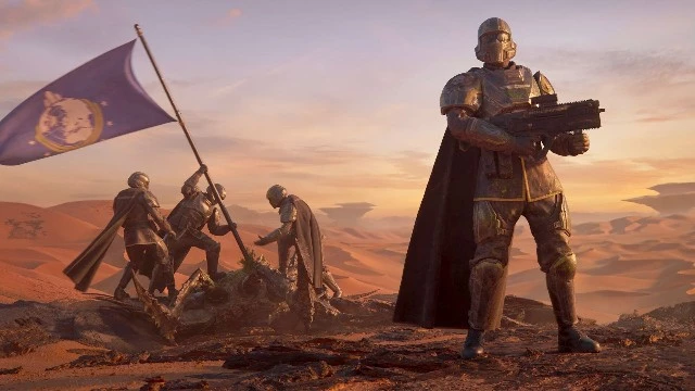 Теперь в Helldivers 2 можно засунуть флаг в любую часть тела врага