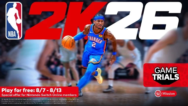 NBA 2K26 станет следующим бесплатным триалом для подписчиков Nintendo Switch Online