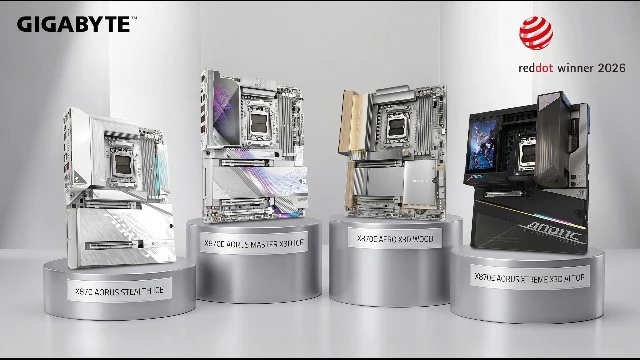 Четыре платы GIGABYTE забрали Red Dot 2026 — от «деревянной» AERO до флагманской XTREME