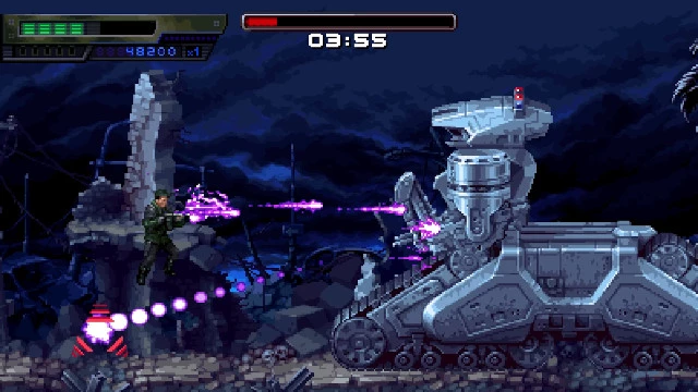 Игровой процесс Terminator 2D: No Fate с Джоном Коннором из будущего 