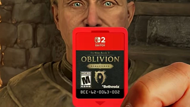 «Беседка» поглумилась над Sony, выпустив рекламу картриджа с TES 4: Oblivion Remastered для NS2