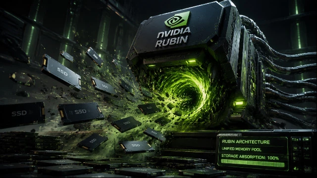 Аналитики сравнивают влияние NVIDIA Rubin на рынок накопителей с эффектом губки — она поглотит всё