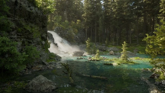 Тихий и очень красивый лес на Unreal Engine 5