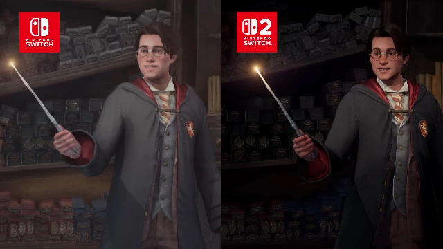Покадровое сравнение Hogwarts Legacy на Nintendo Switch и Switch 2