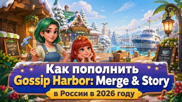 Как пополнить Gossip Harbor: Merge & Story в России в 2026 году
