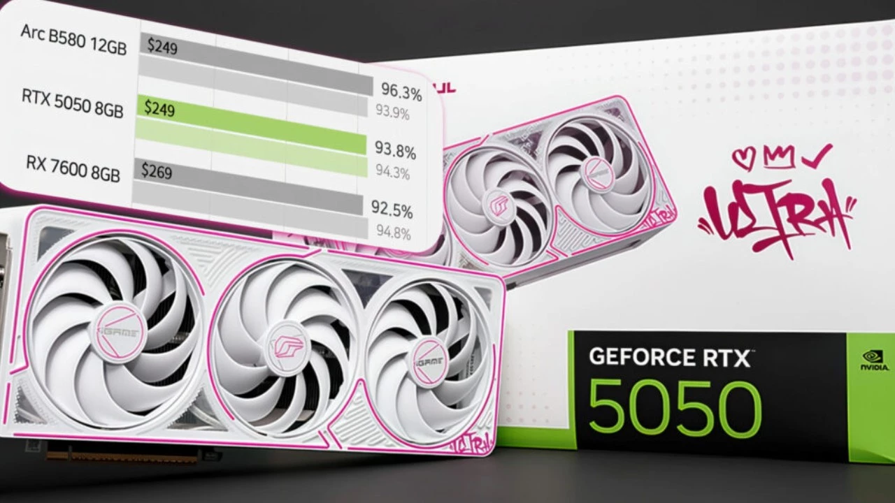 RTX 5050 все-таки проигрывает RTX 4060 в играх