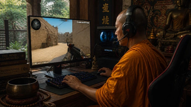 Намо Амитабха Будда! Монах познает Дзен в Counter-Strike 2