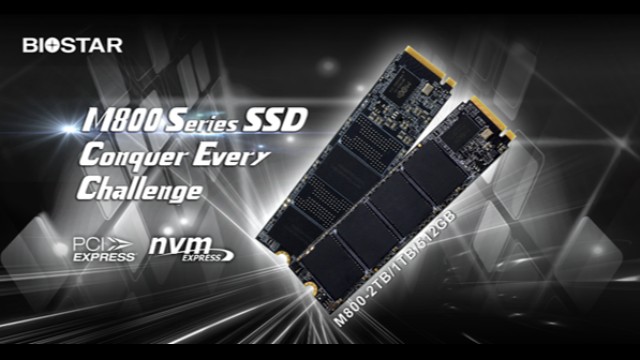 Biostar представили SSD накопители серии M800, для геймеров и создателей контента