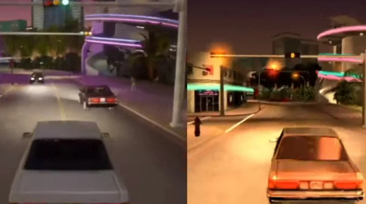 Сравнение графики фанатского порта GTA: Vice City на PS Vita и нового ремастера на Switch