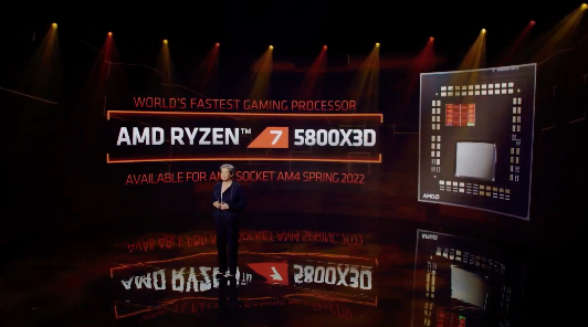 [CES2022] AMD показала процессор Ryzen 7 5800X3D, который опережает в играх Intel Core i9-12900K