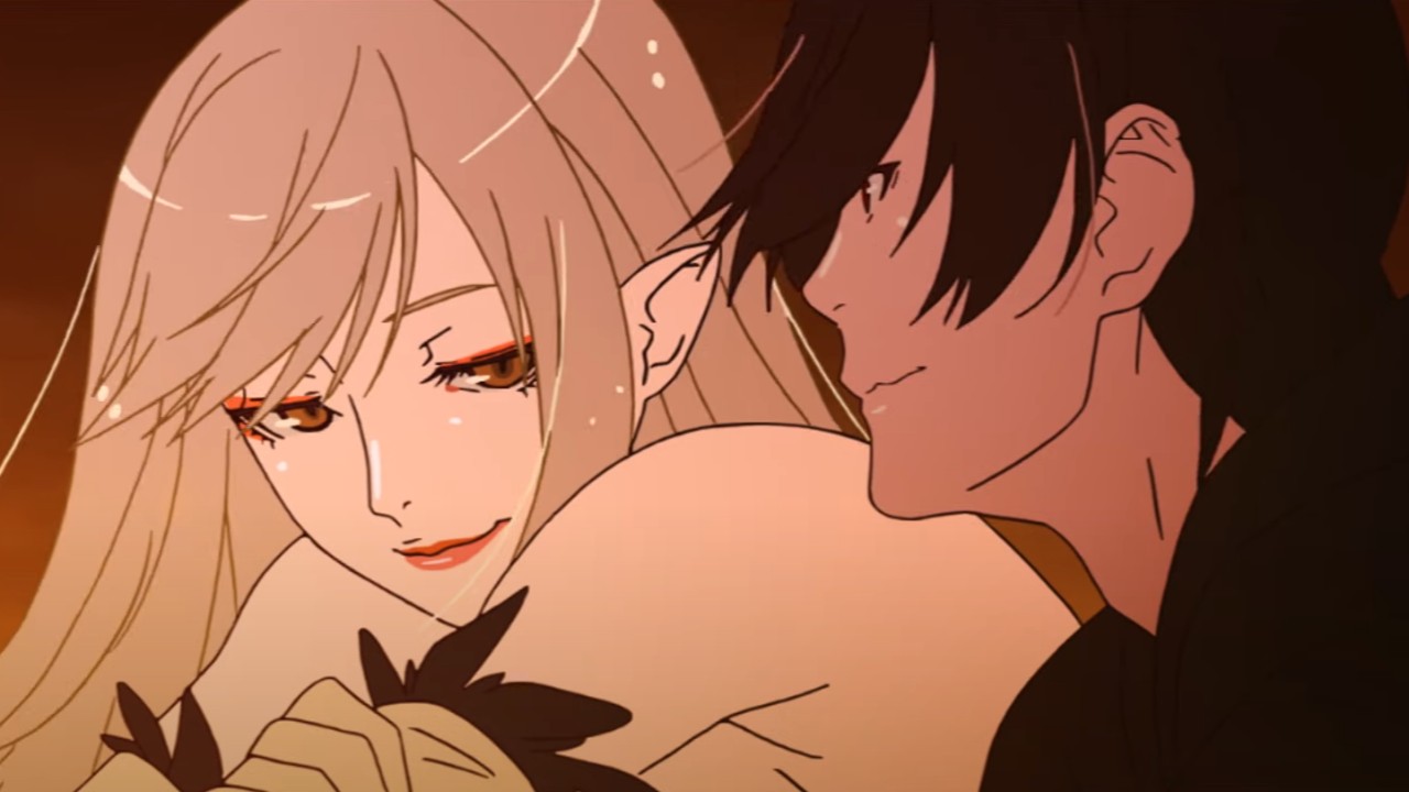 Истории ран вампир коеми. Кизумоногатари Шинобу. Аниме Kizumonogatari Шинобу. Kizumonogatari фильм 3: Reiketsu. Kizumonogatari Арараги и Киссшот