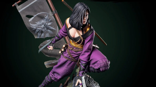 Анонсирована красивая фигурка Йеннифэр из The Witcher 3 в обличье куноичи