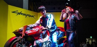 [TGS 2019] Cyberpunk 2077 — Стенд игры посетили Киану Ривз и Коджима Хидео