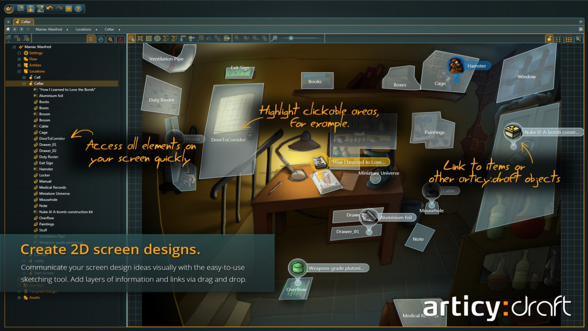 Create screen. Articy Draft. Articy Draft 2. Articy Draft туториал. Articy программа.