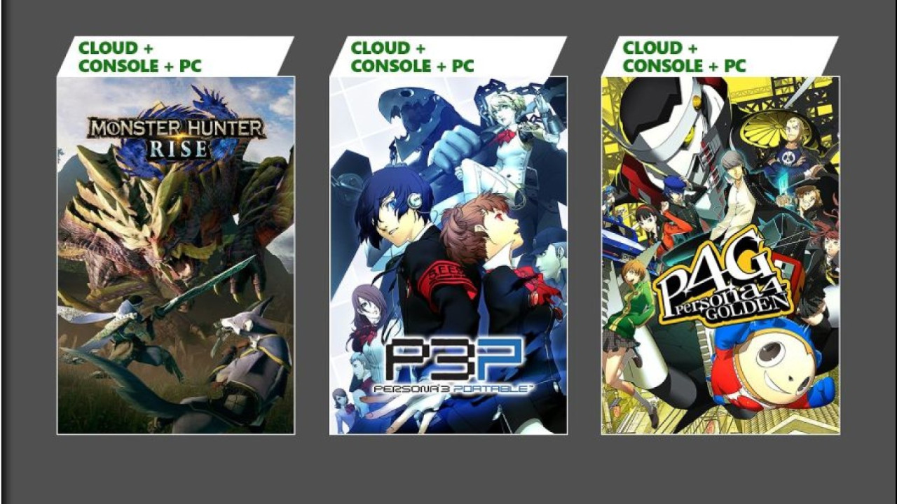 Persona 3 Portable, Persona 4 Golden и Monster Hunter Rise скоро появятся в Game Pass