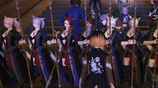 Ролевой сервер Final Fantasy XIV сейчас охраняется армией кошкодевочек