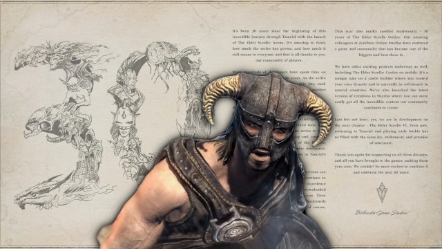 Bethesda поздравила игроков с 30-летием серии The Elder Scrolls и сообщила, что довольна процессом разработки The Elder Scrolls VI